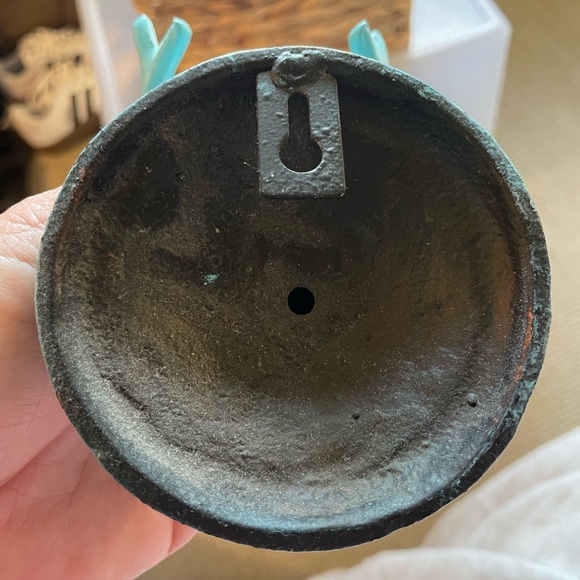 Turquoise Wrought Iron Deer Antler Wall Hooks - Picture 3 of 3